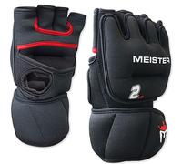 Meister Gants Lestés en Néoprène 2lb pour Cardio & Heavy Hands (Paire) - 2lb x 2 - Noir/Rouge