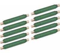 Meister Lot de 10 bobines de fil de bricolage vert - Fil de liaison facilement malléable pour fleurs et plantes - 0,6 mm de diamètre par 40 m