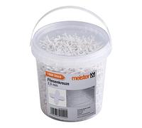 Meister Lot de 1800 croisillons de carrelage de 2,0 mm - Accessoire robuste en polypropylène - Blanc - Aide à la pose de carrelage - 4427000