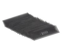 Meister Lot de 20 grilles de ponçage - Grain 100-280 x 93 mm - Pour ponceuse à main - Papier abrasif Rigips - Abrasif pour cloison sèche - Ponceuse de surface - Pad de sable - 4137850 - Noir