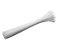 Meister Lot de 25 Serre-câbles Pratiques - Blanc - 200 x 4,8 mm - Nylon Solide - Indéformable - Durable et Robuste - Lot de Serre-câbles pour Les Objets de groupement, connecteurs de câble, 7452220