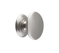 Meister Meubles Bouton Diamètre 27 mm, Aspect Inox, 123231