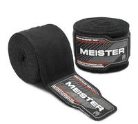 Meister MMA Paire de Bandages Semi-élastiques pour MMA et Boxe Noir 457 cm