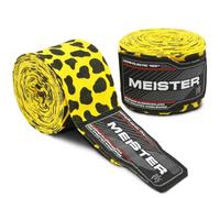 Meister Paire de Bandages élastiques en Coton pour MMA et Boxe Motif léopard 457,2 cm
