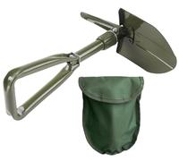 Meister Pelle Pliante 3 en 1 - Bêche, houe et scie - avec Sac de Ceinture, Large poignée Triangulaire et Bord de Marche - en Acier