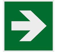 Meister - Plaque de signalisation phosphorescente - 150 x 150 mm - Indicateur de niveau de sauvetage - Sortie de secours - Indication de sécurité, 503820