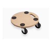 Meister Plateau roulant 821350 Ø 350 mm – 150 kg – Plaque MDF, roues PP – Marron