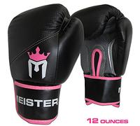 Meister Pro Gants de boxe MMA W/Support pour poignet (Paire), 12 Ounce Black/Pink