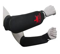 Meister Protège-Bras en Tissu Élastique MMA avec Rembourrage en Gel Intégré (Paire) - Noir - Jeunesse/X-Petit