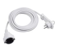 MEISTER Rallonge 2 m avec fiche extra plate - câble d'alimentation intérieur, blanc