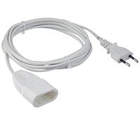 Meister Rallonge Euro - Câble 3 m - Blanc - Câble en plastique - IP20, blanc, 7431310
