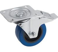 Meister Roulette ✓ Frein ✓ 105 x 80 mm Plaque ✓ caoutchouc plein élastique de roues ✓ doux chappe ✓ rôle Roulement | Transport rôle | Meubles rôle | Poids Lourds rôle, 802610