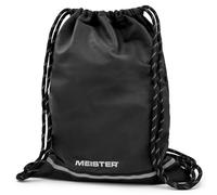 Meister Sac à Dos à Cordon XL - Sac de Sport Imperméable - Noir/Réfléchissant