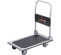 Meister Chariot à plateforme - Pliable - Capacité de charge jusqu'à 150 kg - Frein de stationnement / Aide au transport avec roulettes pivotantes / Chariot pliable en acier / 8985530