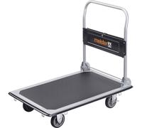 Meister Chariot de plateforme - Pliable - Jusqu'à 300 kg de capacité de charge - Frein de stationnement / Aide au transport avec roulettes pivotantes / Chariot pliable en acier / 8985540