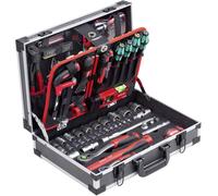 Meister Knipex & Wera 8973750 Mallette à outils 131 pièces avec outil de qualité de la marque Knipex & Wera - Mallette à outils solide en aluminium - Mallette à outils professionnelle remplie avec