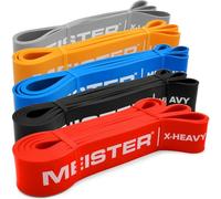 Meister X Band Bande de Résistance Largeur Confort 41" x 2" - Bandes Boucles Extra Larges Premium - Lot Complet de 5 Bandes