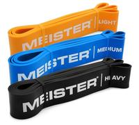 Meister X Band Bande de Résistance Largeur Confort 41" x 2" - Bandes Boucles Extra Larges Premium - Lot de 3 / Résistance Moyenne