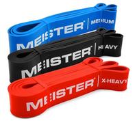 Meister X Band Bande de Résistance Largeur Confort 41" x 2" - Bandes Boucles Extra Larges Premium - Lot de 3 / Résistance Forte