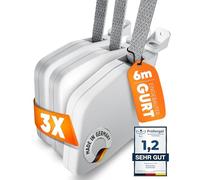 MEISTERBAU - Enrouleur de sangle de volet roulant en saillie 14 mm [Fabriqué en Allemagne] - Lot de 3 - Enrouleur de sangle de volet roulant rabattable avec sangle de volet roulant intégrée de 6 m 14