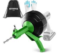 Meisterfaktur Furet Déboucheur Canalisation [10,5m] - Fonction Automatique - Furet Plomberie Idéale avec Poussée Automatique - Spirale de Nettoyage de Tuyaux pour Vrais Bricoleurs !