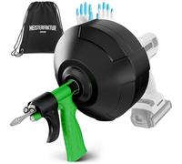 Meisterfaktur Furet Déboucheur Canalisation [15M] - Fonction Automatique - Furet Plomberie Idéale avec Poussée Automatique - Spirale de Nettoyage de Tuyaux pour Vrais Bricoleurs !