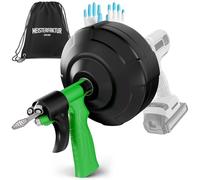 Meisterfaktur Furet Déboucheur Canalisation [7.5m] - Fonction Automatique - Furet Plomberie Idéale avec Poussée Automatique - Spirale de Nettoyage de Tuyaux pour Vrais Bricoleurs !