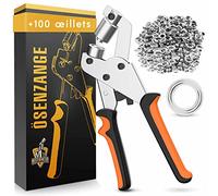 Meisterfaktur Pince perforatrice à œillets professionnelle - Effort minimal - Pince perforeuse avec 100 œillets (Ø intérieur 10 mm)