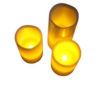 Meisterhome® Lot de 4 bougies LED - Bougies LED - Bougies sans flamme avec télécommande & minuterie - Fonctionne avec des piles - Lumière blanche chaude - Ø 7,5/10 cm, hauteur 10/15 cm - Design cannel