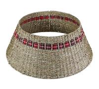 Meisterhome ® Modèle 1 jupe de sapin de Noël en jonc de mer de couleur naturelle - Ø 60 cm - Support pour sapin de Noël - Housse pour support de sapin de Noël