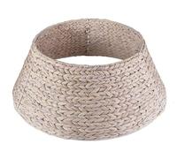 Meisterhome Modèle 2 - Jupe de sapin de Noël - En jacinthe d'eau - Couleur naturelle - Diamètre : 60 cm - Housse pour support de sapin de Noël