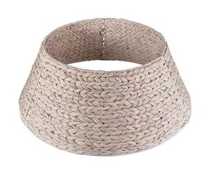 Meisterhome Modèle 2 - Jupe de sapin de Noël - En jacinthe d'eau - Couleur naturelle - Diamètre : 60 cm - Housse pour support de sapin de Noël