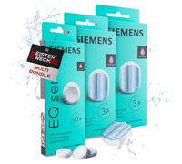 MEISTERZWECK4U Lot de 10 tablettes de nettoyage et 6 tablettes de détartrage compatibles avec les machines à café Siemens EQ Series - Nettoyage automatique - Élimine les huiles de café de l'unité
