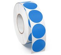 Meitaat 1000 Pieces Gommettes Rondes Bleus 25 mm Autocollantes Pastilles Adhésives Étiquettes Circulaires en Vinyle et ÉTanche pour Bureau & Entrepôts