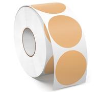 Meitaat 1000 Pieces Gommettes Rondes Brunes 38 mm Autocollantes Pastilles Adhésives Étiquettes Circulaires en Vinyle et ÉTanche pour Bureau & Entrepôts