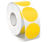 Meitaat 1000 Pieces Gommettes Rondes Jaunes 38 mm Autocollantes Pastilles Adhésives Étiquettes Circulaires en Vinyle et ÉTanche pour Bureau & Entrepôts