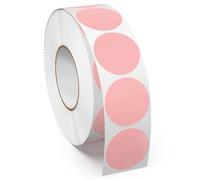 Meitaat 1000 Pieces Gommettes Rondes Roses 25 mm Autocollantes Pastilles Adhésives Étiquettes Circulaires en Vinyle et ÉTanche pour Bureau & Entrepôts