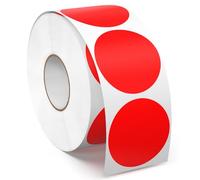 Meitaat 1000 Pieces Gommettes Rondes Rouges 38 mm Autocollantes Pastilles Adhésives Étiquettes Circulaires en Vinyle et ÉTanche pour Bureau & Entrepôts