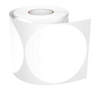 Meitaat 300 Pieces Gommettes Rondes Blanches 100 mm Autocollantes Pastilles Adhésives Étiquettes Circulaires en Vinyle et ÉTanche pour Sols & Entrepôts