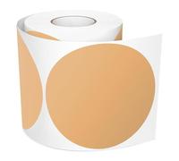 Meitaat 300 Pieces Gommettes Rondes Brunes 100 mm Autocollantes Pastilles Adhésives Étiquettes Circulaires en Vinyle et ÉTanche pour Sols & Entrepôts