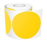 Meitaat 300 Pieces Gommettes Rondes Jaunes 100 mm Autocollantes Pastilles Adhésives Étiquettes Circulaires en Vinyle et ÉTanche pour Sols & Entrepôts