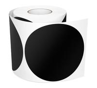 Meitaat 300 Pieces Gommettes Rondes Noires 100 mm Autocollantes Pastilles Adhésives Étiquettes Circulaires en Vinyle et ÉTanche pour Sols & Entrepôts