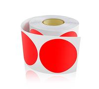 Meitaat Autocollants Ronds Rouges 50 mm Code Couleur Rouleau de 500 Pièces | Étiquettes, Gommettes, Pastilles Adhésives, Imperméables, Adhérence Fiable, pour Cartons, Colis, Bacs et Stock, Maison