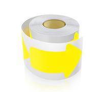 Meitaat Lot de 200 autocollants flèches - 7,6 x 15,2 cm - Pour marquage de sol - Résistant aux intempéries - Jaune fluo