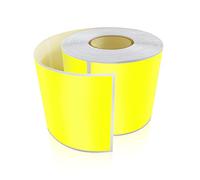 Meitaat Lot de 200 autocollants jaunes - 12,7 × 7,6 cm - Rectangulaires - Amovibles - Jaune