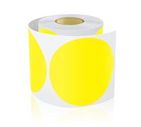 Meitaat Lot de 200 autocollants ronds - Grand format - 12,7 cm - Avec code couleur - Résistants aux intempéries - Jaune