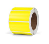 Meitaat Lot de 500 autocollants rectangulaires jaunes - 50 x 25 mm - Code couleur - Étiquettes de déménagement - Amovibles