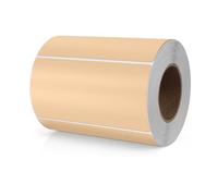 Meitaat Lot de 500 autocollants rectangulaires marron - 100 x 50 mm - Code couleur - Étiquettes de déménagement - Amovibles