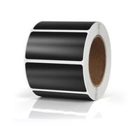 Meitaat Lot de 500 autocollants rectangulaires noirs - 50 x 25 mm - Code couleur - Étiquettes de déménagement - Amovibles