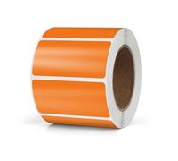 Meitaat Lot de 500 autocollants rectangulaires orange - 50 x 25 mm - Code couleur - Étiquettes de déménagement - Amovibles